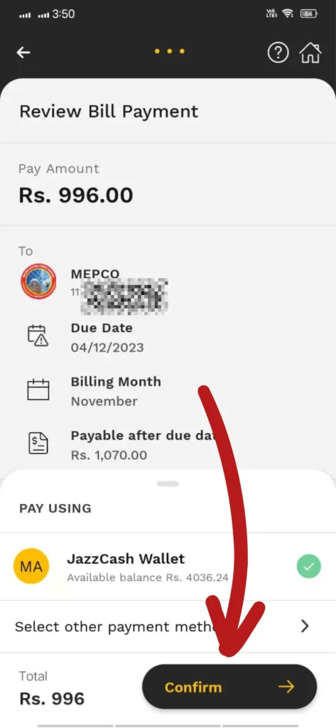mepco online bill enter 14 digit
