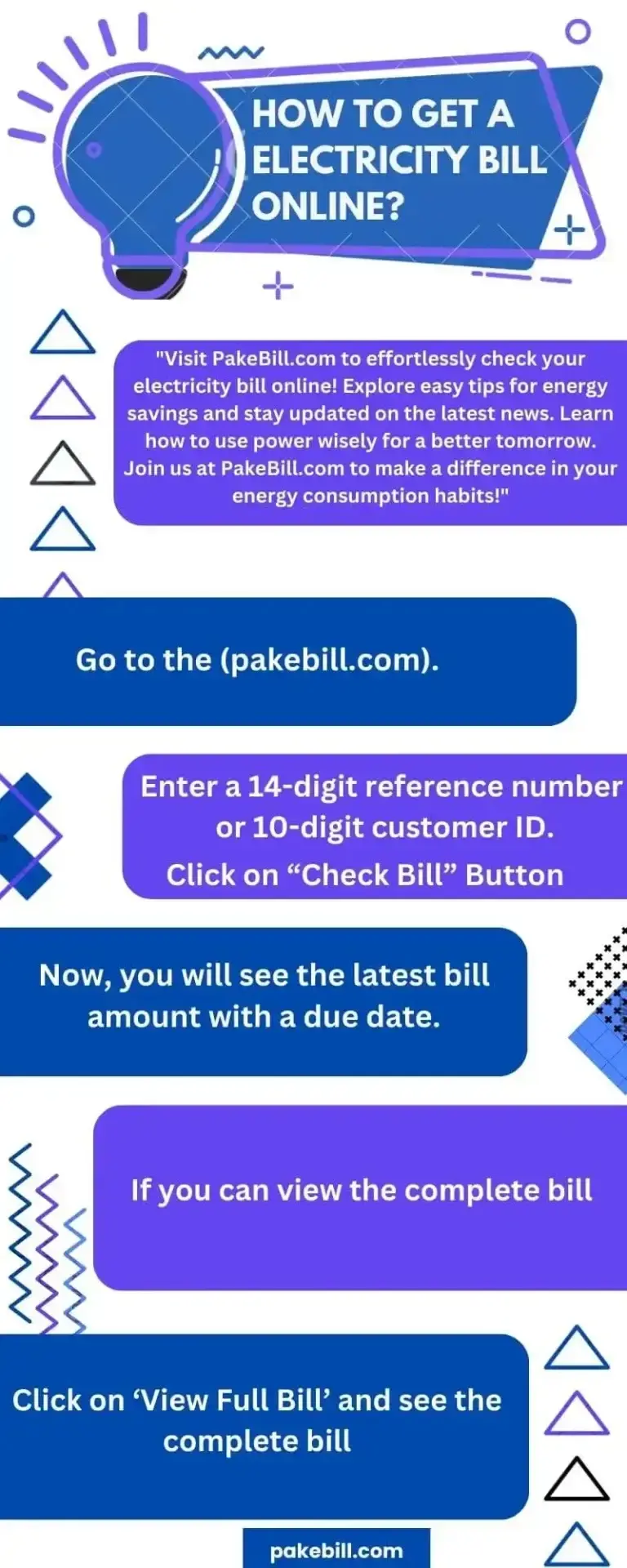 Duplicate electricity bill online